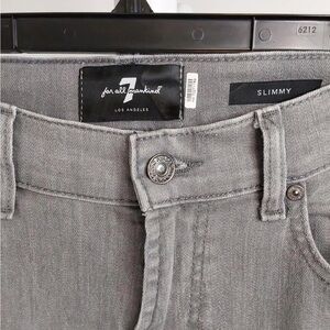7 For All Mankind Light Gray Slimmy Denim